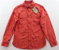 FAT FACE DURHAM UTILITY RELAXED COTTON LONG SLEEVE SHIRT - ORANGE 970006 MEN S - S Regular