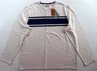 FAT FACE - CHEST STRIPE 100% COTTON LONG SLEEVE TEE TOP ECRU 972951 MEN 3XL - 3XL Regular