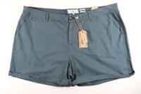 FAT FACE PADSTOW STRETCH COTTON CHINO SHORTS - OCEAN TEAL 970510 WOMEN UK22 - UK22 Regular
