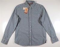 FAT FACE EVERLY GINGHAM COTTON LONG SLEEVE SHIRT - MID BLUE 970705 - MEN S - S Regular
