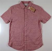 FAT FACE FLORAL PRINT 100% COTTON SHORT SLEEVE SHIRT - ORANGE ROSE 972733 MEN S - S Regular