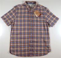 FAT FACE - TILBURY CHECK 100% COTTON SHORT SLEEVE SHIRT - YELLOW 974532 MEN M - M Regular