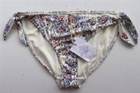 FAT FACE VINTAGE FLORAL CHEVRON TIE SIDE BIKINI BOTTOMS BRIEFS IVORY -WOMEN UK16 - UK 16 Regular