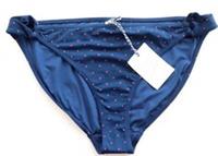 FAT FACE - RETRO POLKA DOT LOOP BOTTOM BIKINI BRIEFS BOTTOMS - NAVY - WOMEN UK18 - UK 18 Regular