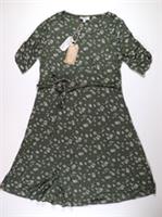FAT FACE DELILAH DAISY FLORAL PRINT SOFT JERSEY DRESS - GREEN 975435 - WOMEN UK8 - UK 8 Regular