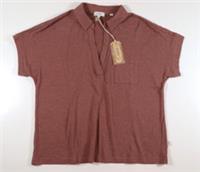 FAT FACE HANNAH HEMP POLO V-NECK LOOSE FIT BLOUSE TOP 974711 WOMEN UK12 14 - UK 12 / UK 14 Regular