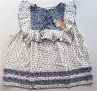 FAT FACE HELEN SHELL PRINT RUFFLED LOOSE FIT BLOUSE TOP WHITE 975039 WOMEN UK22 - UK 22 Regular