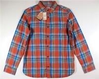 FAT FACE CHESIL CHECK SOFT COTTON LONG SLEEVE SHIRT - RUST 972719 - MEN S - S Regular