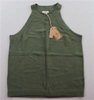 FAT FACE FLORENCE SOFT COTTON KNIT SLEEVELESS VEST TOP - GREEN 974251 WOMEN UK16 - UK 16 Regular