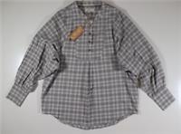 FAT FACE AUSTELL CHECK COTTON LONG SLEEVE SHIRT BLOUSE TOP IVORY 975932 WOMEN S - S Regular