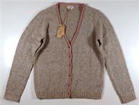 FAT FACE TESS BUTTON UP COTTON KNIT CARDIGAN - CAMEL BROWN 972876 WOMEN UK12 - UK 12 Regular