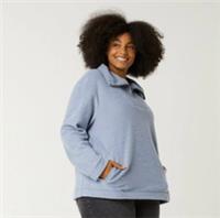 FAT FACE NEWHAVEN HALF NECK ZIP COTTON KNIT JUMPER - CHAMBRAY 970663 WOMEN 2XL - 2XL Regular