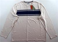 FAT FACE CHEST STRIPE 100% COTTON LONG SLEEVE TEE TOP - ECRU 972951 - MEN 3XL - 3XL Regular