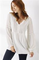 FAT FACE ELLIE LONGLINE LADDER LACE LONG SLEEVE BLOUSE TOP 972934 - WOMEN UK6 - UK 6 Regular