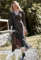 FAT FACE NATE CRAFT FLORAL FLOATY V-NECK MIDI MAXI DRESS 980911 WOMEN UK24 - UK24 Regular