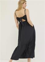 FAT FACE JULIEN TIE BACK LINEN MIDI MAXI SUMMER DRESS BLACK 978934 WOMEN UK16 - UK 16 Regular