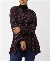 FAT FACE BRADWELL JEWEL FLORAL RELAXED LONGLINE BLOUSE TOP 977024 WOMEN UK10 - UK 10 Regular