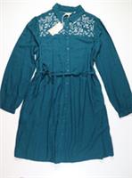 FAT FACE CORBY FLORAL EMBROIDERED LONG SLEEVE SHIRT DRESS 975903 WOMEN UK14 - UK 14 Regular