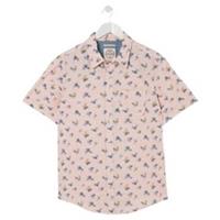 Fatface TOUCAN Shirt Pink Watermelon Short Sleeve Shirt - 2XL - 2XL Regular