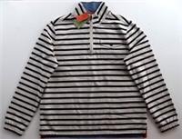 FAT FACE STRIPED COTTON ZIP NECK PULLOVER SWEATSHIRT - ECRU 975460 - MEN S L 3XL - S / L / 3XL Regular