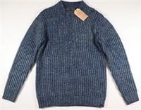 FAT FACE PORTSEA HALF NECK ZIP WOOL CHUNKY KNIT JUMPER TEAL GREEN 975765 MEN S - S Regular