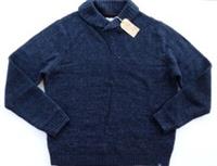 FAT FACE FUNTLEY SHAWL NECK WOOL KNIT PULLOVER JUMPER - NAVY 971898 - MEN 3XL - 3XL Regular