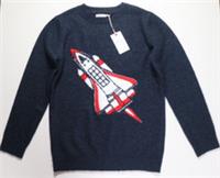 FAT FACE ROCKET JACQUARD KNIT CREW PULLOVER JUMPER NAVY 948803 KIDS BOYS 12-13Y
