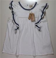 FAT FACE JESSICA EMROIDERED COTTON RUFFLED BLOUSE TOP WHITE 974716 WOMEN UK12 14 - UK 12 / UK 14 Regular