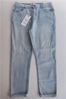 FAT FACE CHESHAM GIRLFRIEND PALE WASH DENIM JEANS 949708 - WOMEN UK14 LONG - UK 14 Tall