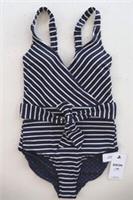 FAT FACE BRETON WRAP RETRO TUMMY CONTROL PADDED ONE PIECE SWIMSUIT WOMEN UK8 - UK 8 Regular