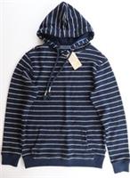 FAT FACE TRESCOWE FEEDER STRIPED TEXTURED COTTON PULLOVER HOODIE 975224 - MEN S - S Regular