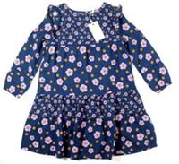 FAT FACE GRACE MIXED FLORAL LONG SLEEVE DRESS NAVY 976076 KIDS GIRLS 4-5Y