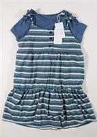 FAT FACE HOPE SPARKLE TEAL STRIPED JERSEY 2IN1 DRESS 975673 KIDS GIRLS 3-4Y