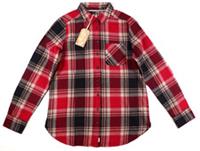 FAT FACE OLIVIA CHECK COTTON LONG SLEEVE SHIRT DARK RED 977018 WOMEN UK10 - UK 10 Regular