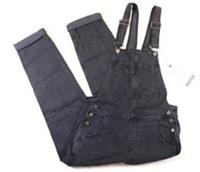 FAT FACE LEWES STRETCH COTTON DENIM DUNGAREES VINTAGE GREY 971045 WOMEN UK10 - UK 10 Regular