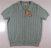 FAT FACE CARLY COLLAR COTTON KNIT BLOUSE TOP LIGHT GREEN 972512 WOMEN UK20 22 - UK 20 / UK 22 Regular