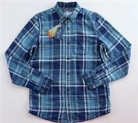 FAT FACE BOTANY CHECK COTTON LONG SLEEVE SHIRT OCEAN GREEN 972716 MEN XS S TALL - XS / S Big & Tall