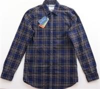 FAT FACE CONHAM CHECK COTTON LONG SLEEVE SHIRT - BLUE INDIGO 957020 MEN XS TALL - XS Regular