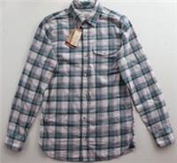 FAT FACE SAUNTON CHECK COTTON LONG SLEEVE SHIRT VIOLET 972727 MEN XS TALL - XS Regular