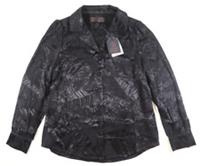 FAT FACE COPPER & BLACK KATE JACQUARD SHIRT BLOUSE TOP BLACK 977731 WOMEN UK18 - UK18 Regular