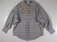 FAT FACE AUSTELL CHECK COTTON LONG SLEEVE SHIRT BLOUSE TOP IVORY 975932 WOMEN S - S Regular