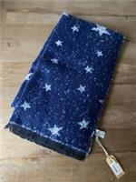 FAT FACE BOUCLE STAR SCARF NAVY - CHRISTMAS WINTER - ONE SIZE - SOFT BNWT