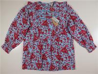 FAT FACE RYE FLORAL CRAFT FRILL LACE BLOUSE TOP - BLUE 970650 WOMEN UK8 20 22 24 - UK 8 / UK 20 / UK 22 / UK 24 Regular