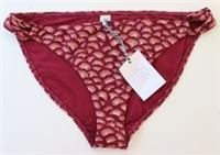 FAT FACE ABSTRACT SHELL LOOP BOTTOM BIKINI BOTTOMS - RED BEETROOT - WOMEN UK16 - UK 16 Regular