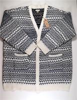 FAT FACE CONNIE PATTERN WOOL KNIT LONG COATIGAN CARDIGAN 970606 WOMEN UK22 - UK 22 Regular