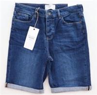 FAT FACE BERMUDA STRETCH COTTON DENIM SHORTS - CLEAN BLUE 939748 WOMEN UK8 10 - UK 8 / UK 10 Regular