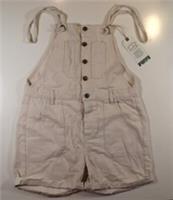 FAT FACE CARRIE SHORTIE COTTON DUNGAREES SHORTS - ECRU 974107 - WOMEN UK10 12 14 - UK10 / UK12 / UK14 Regular