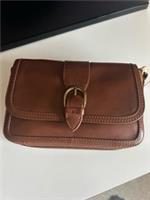 Fat Face Mabel Buckle Brown Leather Cross Body Handbag Rrp &pound;69.50 Bnwt