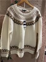 FatFace Fair Isle Jumper Size 18 Cream Knit New With Tags RRP &pound;69 - 18 Regular
