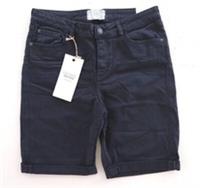 FAT FACE GEMMA GD BERMUDA STRETCH DENIM SHORTS - BLUE DARK SKY 939742 WOMEN UK8 - UK 8 Regular